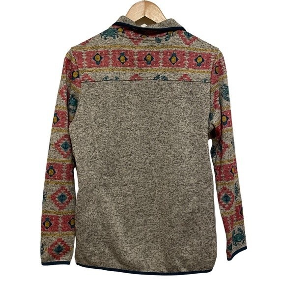 Simply Southern Women's Grey Pullover Crab Anchor Fleece Pullover 1/4 Snap - Picture 4 of 9